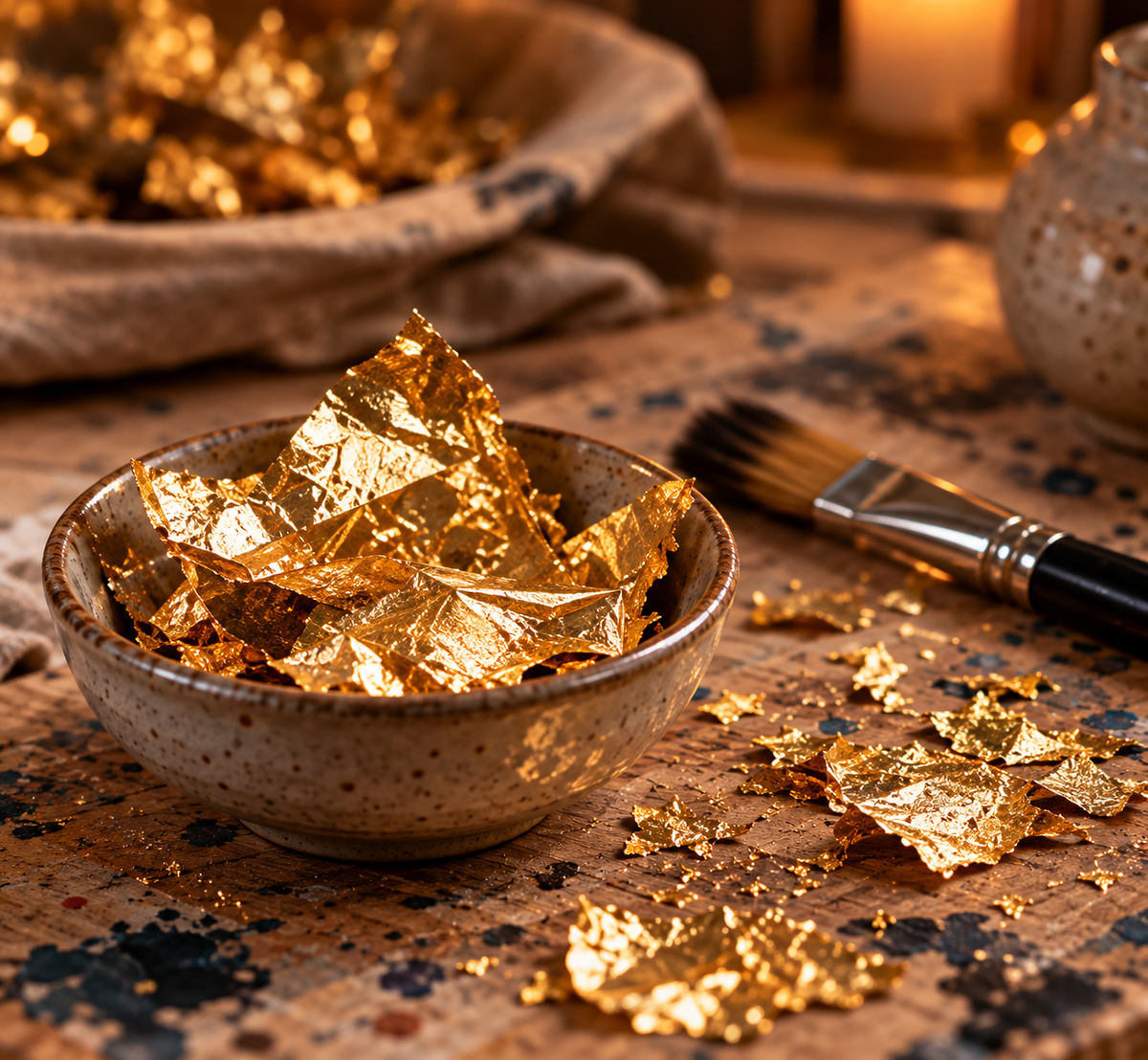 Paint & Coffee: Golden Moon: Acrylic Painting & Gilding Workshop | Nov 21 @ 11 AM